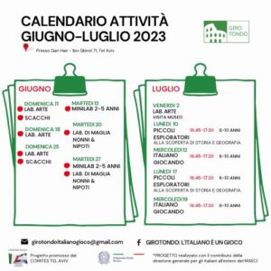 Attiivtà Girotondo Giugno-Luglio 2023